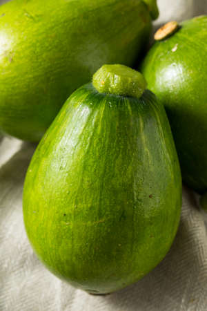 Raw Green Organic Korean Squash Ready to Cookの写真素材