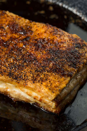 Roasted Organic Pork Belly Meat with Salt and Pepper