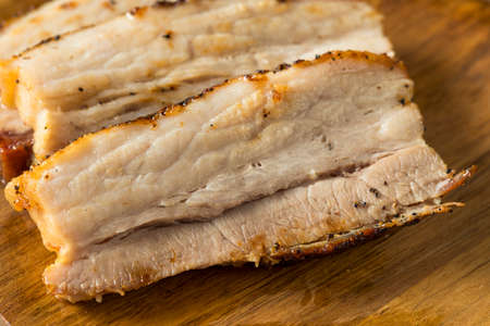 Roasted Organic Pork Belly Meat with Salt and Pepper