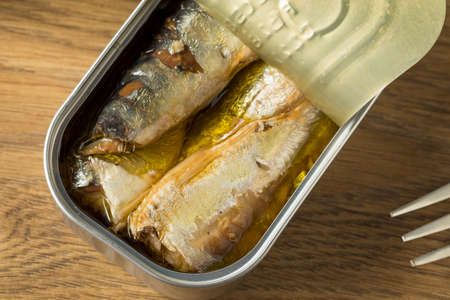 Organic Salty Canned Sardines in Olive Oil