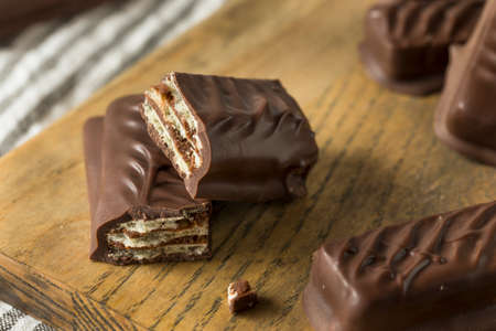 Sweet Homemade Milk Chocolate Candy Bars with Caramelの写真素材
