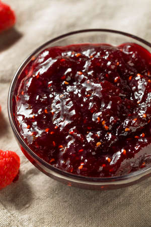 Healthy Homemade Raspberry Jam Preserve Ready to Eat