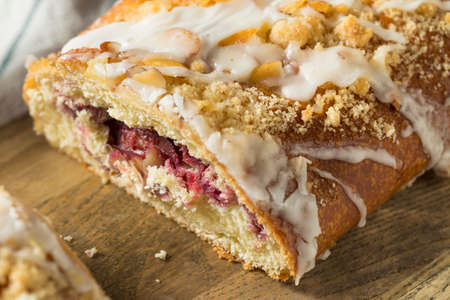 Sweet Homemade Coffee Cake Strudel for Breakfastの写真素材