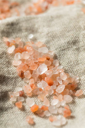 Raw Organic Himalayan Sea Salt in a Bowlの写真素材