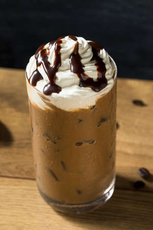 Refreshing Cold Mocha Iced Coffee with Whipped Cream