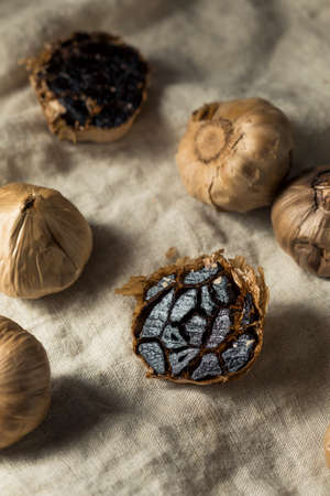 Organic Fermented Black Garlic Ready to Cook Withの写真素材
