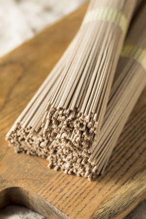 Dried Organic Buckwheat Soba Noodles Ready to Cookの写真素材