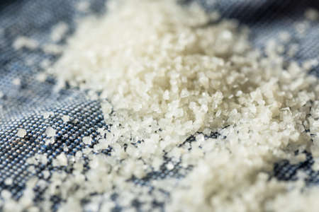 Organic Healthy Gray Sea Salt in a Bowlの写真素材