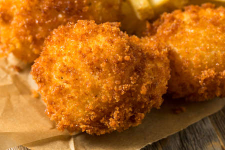 Homemade Deep Fried Scallops with French Fries