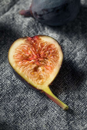 Raw Black Organic Figs Ready to Eatの写真素材