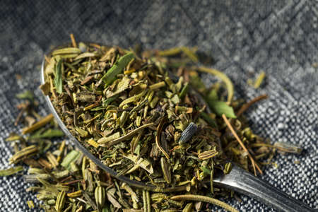 Organic Dry Herbs De Provence in a Bowlの写真素材