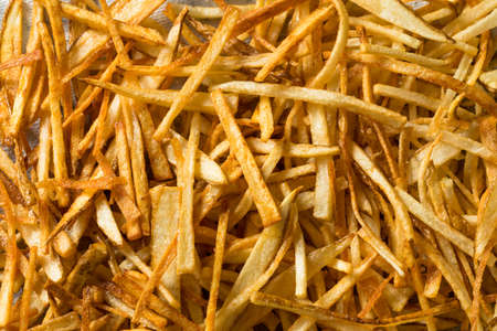Homemade Shoestring French Fries with Sea Salt