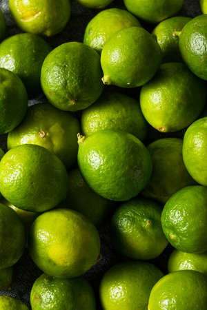 Raw Green Organic Key Limes Ready to Eatの写真素材