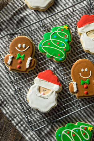 Homemade Decorated Christmas Sugar Cookies Ready to Eat