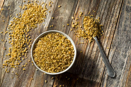 Organic Raw Cracked Wheat Freekah in a Bowl