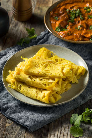 Homemade Malaysian Net Crepe Roti Jala Ready to Eatの写真素材