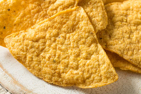 Homemade Tortillas Chips with Salsa and Guacamole with Lime