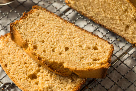 Homemade Peanut Butter Bread Loaf in a Pan