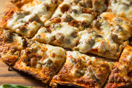 Homemade Sausage and Peppers Pizza Ready to Eat