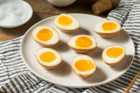 Homemade Unami Soy Sauce Eggs with Sea Salt