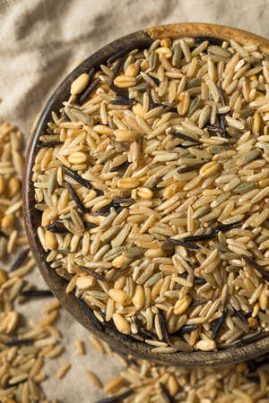 Raw Dry Organic Wild Rice in a Bowl