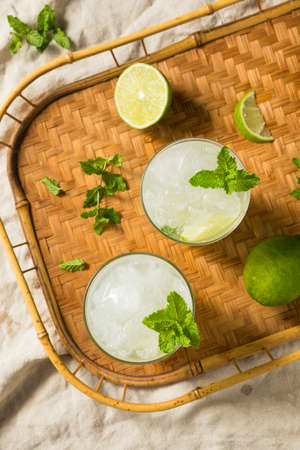 Boozy Refreshing Rum Mint Mojito Cocktail wit LImeの写真素材