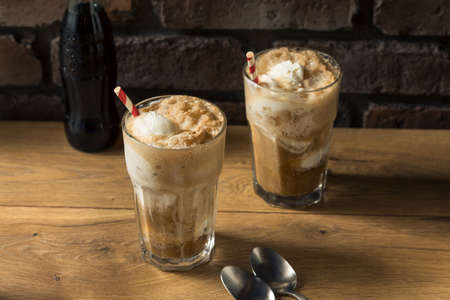 Homemade Brown Cow Ice Cream Float with Cola