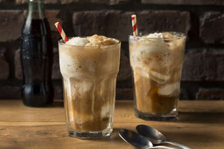 Homemade Brown Cow Ice Cream Float with Cola