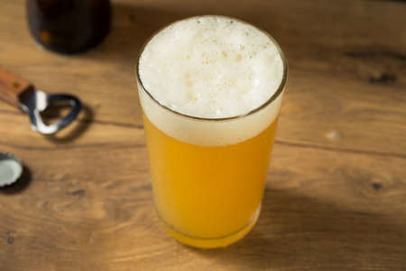 Boozy Refreshing Hoppy IPA Beer in a Pint Glass