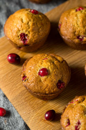 Homemade Cranberry Muffins with Orange Zest and Berriesの写真素材
