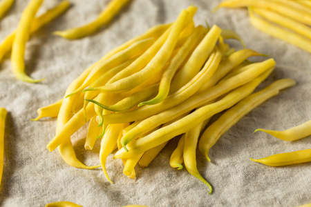 Raw Organic Yellow String Beans in a Bunch