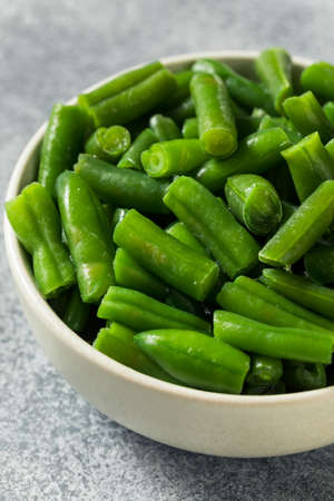 Healthy Steamed Frozen Green Beans in a Bowl