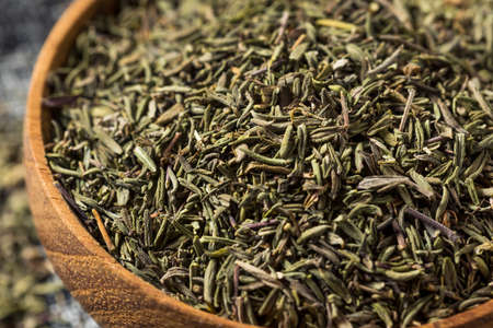 Dry Organic Thyme Spice in a Bowl