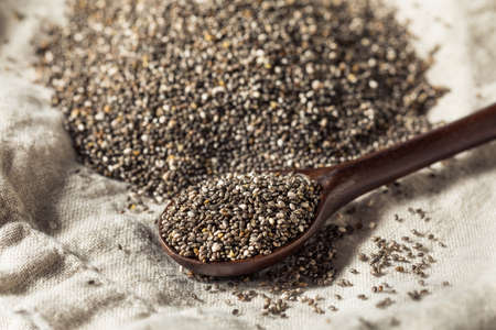 Homemade Healthy Chia Seeds Ready to Useの写真素材