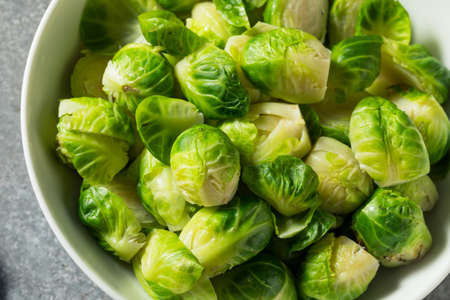 Healthy Homemade Steamed Brussel Sprouts with Salt and Pepper