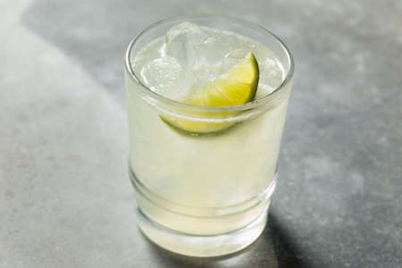 Boozy Refreshing Mezcal Margarita with Lime and Sugar