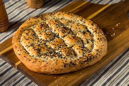 Healthy Homemade Sesame Turkish Bread Ready to Eat