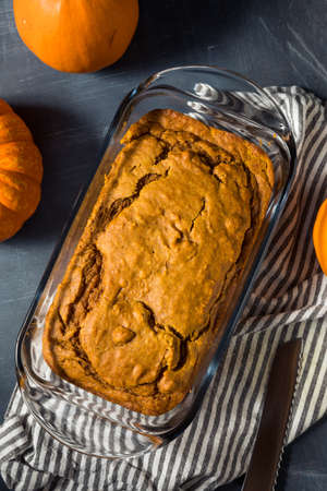 Homemade Autumn Pumpkin Bread in a Pan