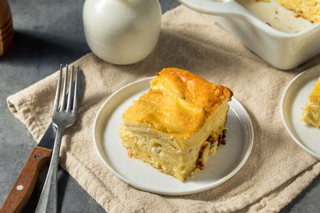 Homemade Jewish Noodle Kugel Breakfast with Cinnamon
