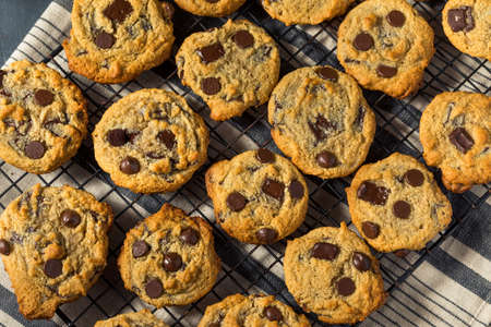 Homemade Tahini Chocolate Chip Cookies with Sea Salt