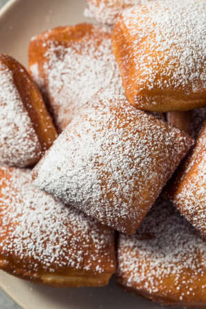 Homemade New Orleans French Beignets with Powdered Sugar