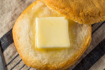 Homemade Southern Buttermilk Biscuits with Butter and Honey