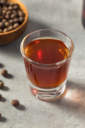 Boozy Allspice Dram Liquor in a Glass