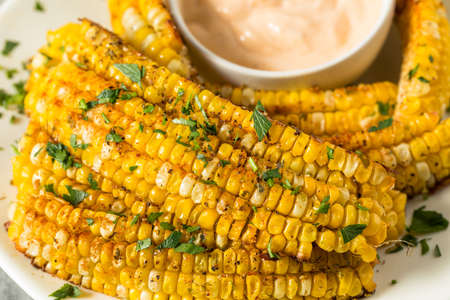 Homemade Spicy Corn Ribs with Mayo Dip