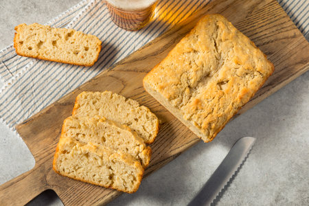 Healthy Natural Beer Bread Cut into Slices