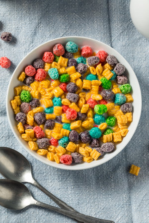 Organic Berry Sugar Kids Breakfast Cereal with Whole Milk