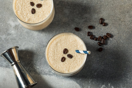 Boozy Frozen White Russian Cocktail with Vodka