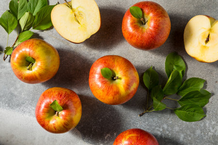 Red Organic Raw Envy Apples in a Bunch