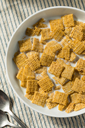 Healthy Organic Cinnamon Whole Wheat Cereal with Milk