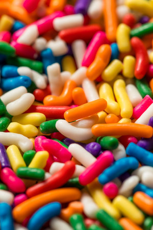 Sweet Sugary Candy Sprinkles for Use in Bakingの写真素材
